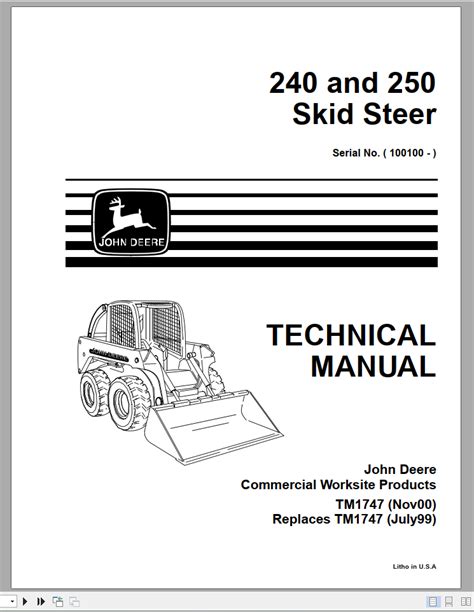 john deere 240 skid steer hydraulic pump removal|Tech Manual for John Deere 240 250 skid steer.